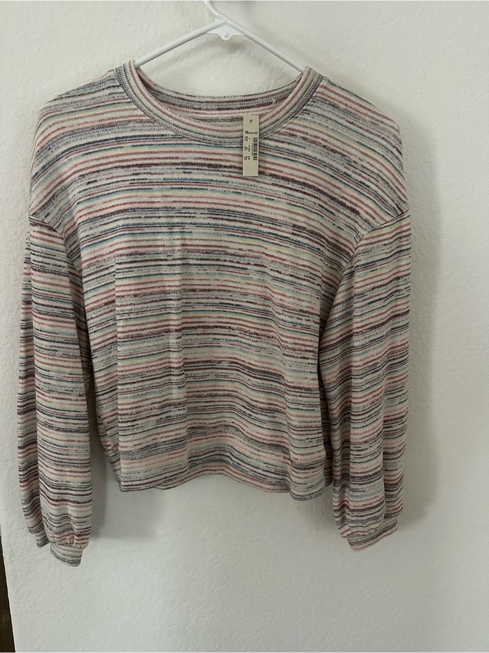 Madewell women’s multi colored striped sweater NWT